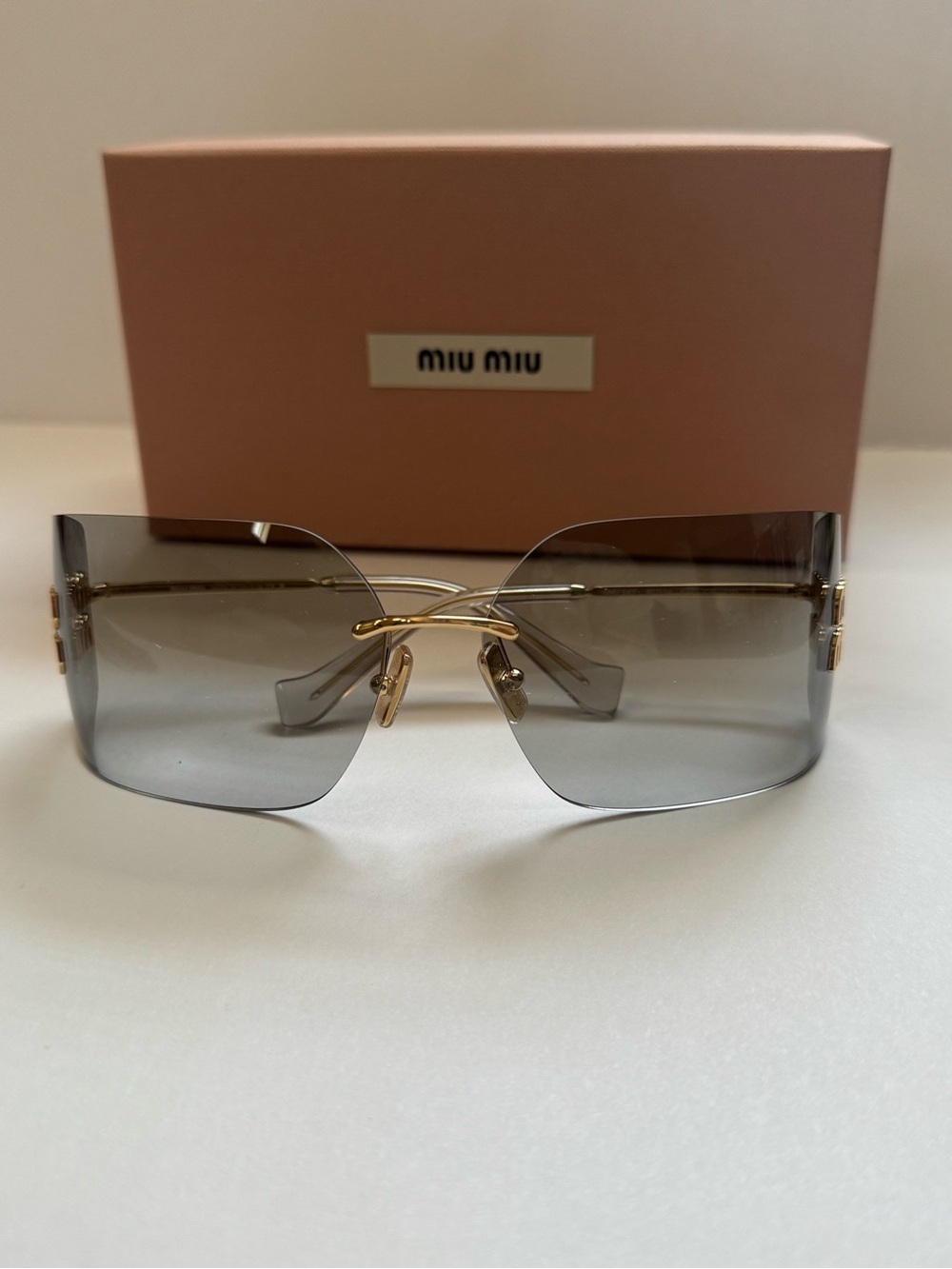 Miu Miu Aube Sunglasses - Light Gray lenses